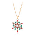 Shangjie OEM joyas Christmas Fashion Women Jewelry Sets Colorful Zircon Necklace&Earrings Set for Party Snowflake Jewelry Sets